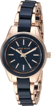 Women's Resin Bracelet Watch - Rose Gold/Navy Blue