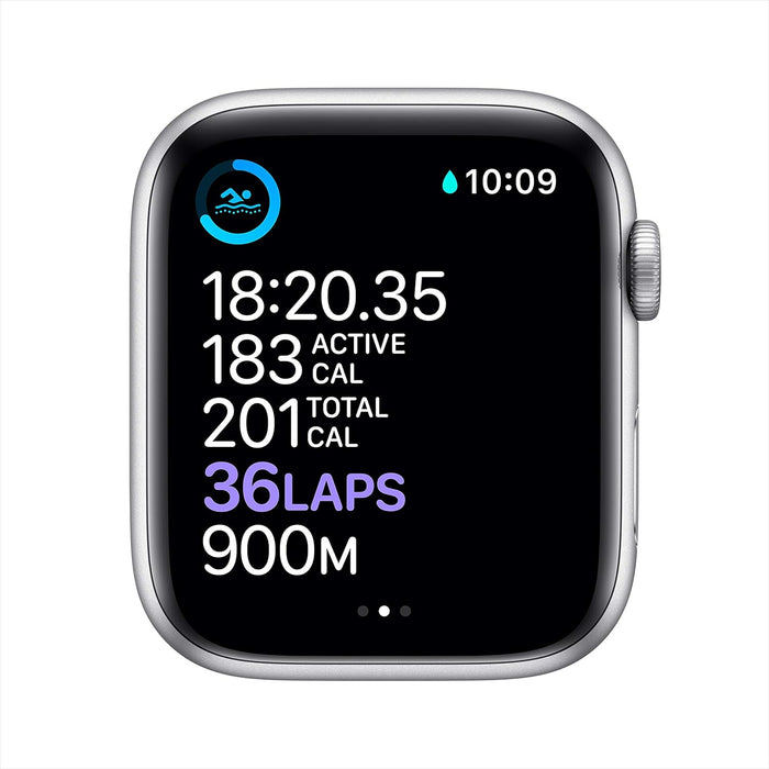 Apple Watch Series 6 (GPS, 44mm) - Space Grey Aluminium Case with Black Sport Band (Renewed)