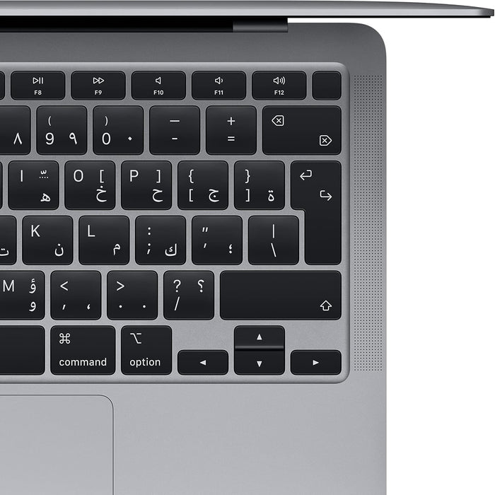 Apple 2020 MacBook Air Laptop: Apple M1 Chip, 13â€ Retina Display, 8GB RAM, 256GB SSD Storage, Backlit Keyboard, FaceTime HD Camera, Touch ID. Works with iPhone/iPad; Space Gray ; Arabic/English