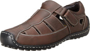 Men's Navy Fisherman Sandals - Coffee1