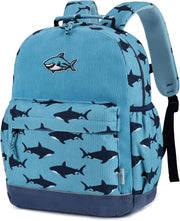 Corduroy Kids Toddler Backpack for Boys Girls 1-6 Yrs, Cute School Bag Children Rucksack for Preschool & Primary School & Nursery - Blue Shark-m