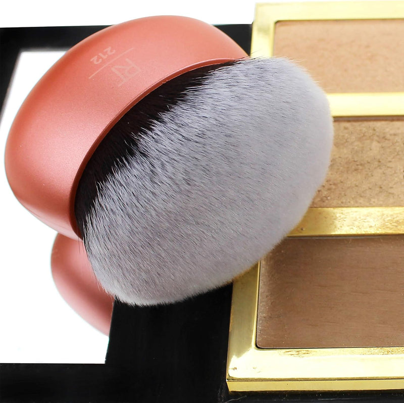 REAL TECHNIQUES Seamless Complexion Makeup Brush, Four Foundation, Primer, And Moisturizer, Makeup & Skincare Face Brush, Streakfree And Natural Finish, Orange, 1 Count