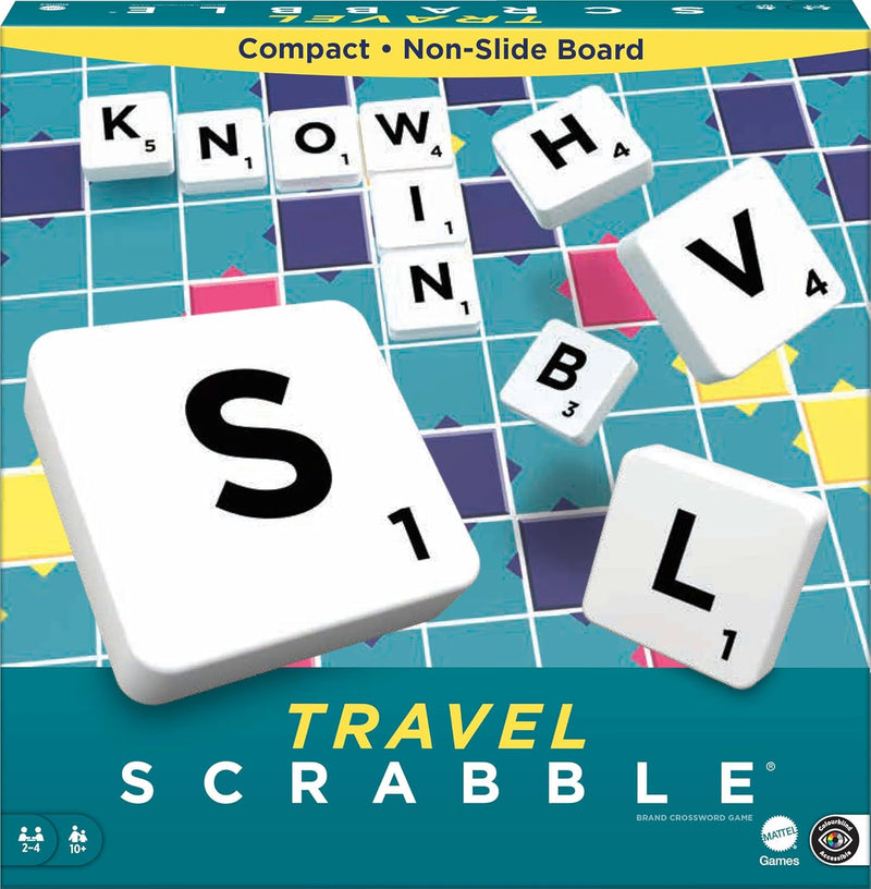Scrabble Junior Kids Crossword Game With 2-Games-In-1, 2-Sided Game Board For 2 To 4 Players Ages 6 To 10 Years Old - Travel