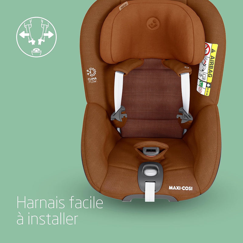 Maxi-Cosi Pearl 360 i-Size Infant Car Seat, 360 Swivel Car Seat, G-CELL Side Impact Protection, One-Hand Rotation, ClimaFlow, 0-4 Years, Authentic Red, 2 Year Warranty