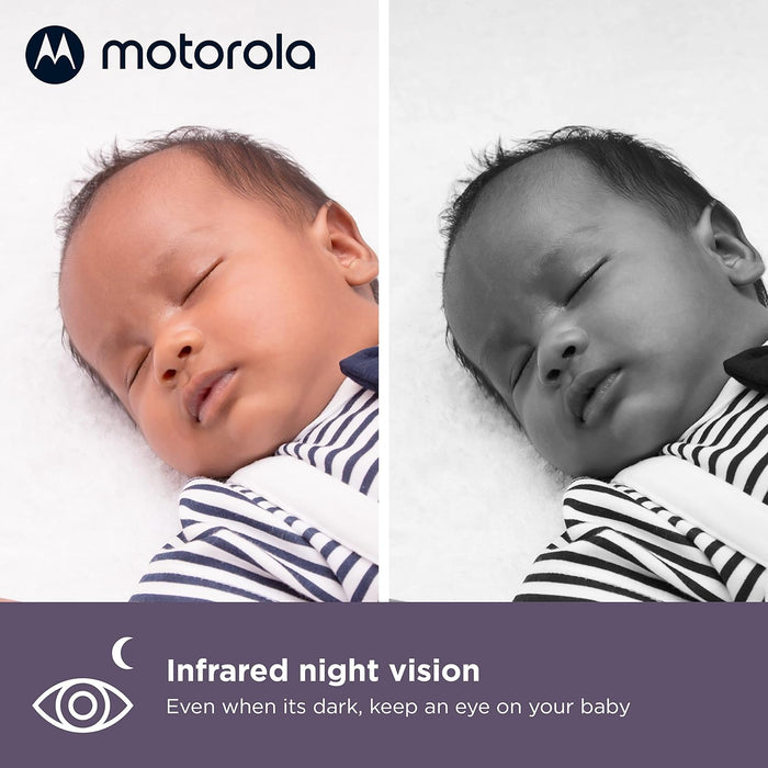 Motorola Nursery Baby Monitor VM44 - WiFi Video Baby Monitor with Camera 4.3" HD Screen - Connects to App, 1000ft Long Range, Two-Way Audio, Remote Pan-Tilt-Zoom, Room Temp, Lullabies, Night Vision
