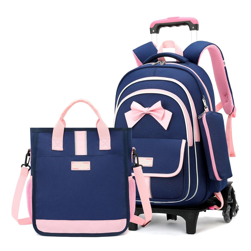 MITOWERMI Unisex Child 2729 6 Wheels Trolley + Backpack Sets
