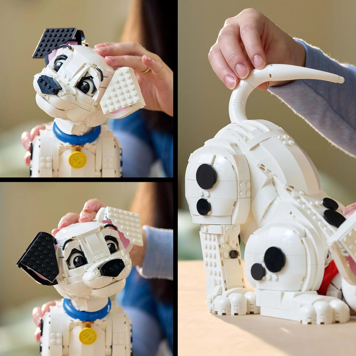 Disney 101 Dalmatians Puppy 43269 Customisable Figure Building Set for Adults, Transforms into 6 Dogs, DIY Home Decor, Gift for Fans, 1,722 Pieces – image 7