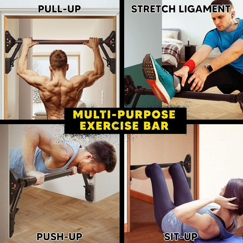 E-Jet Pull Up Bar/Chin up bar Upper Body Workout Bar, Super load-bearing: Dual Security Locking, Two-way Support Fitness Strength Training Equipment