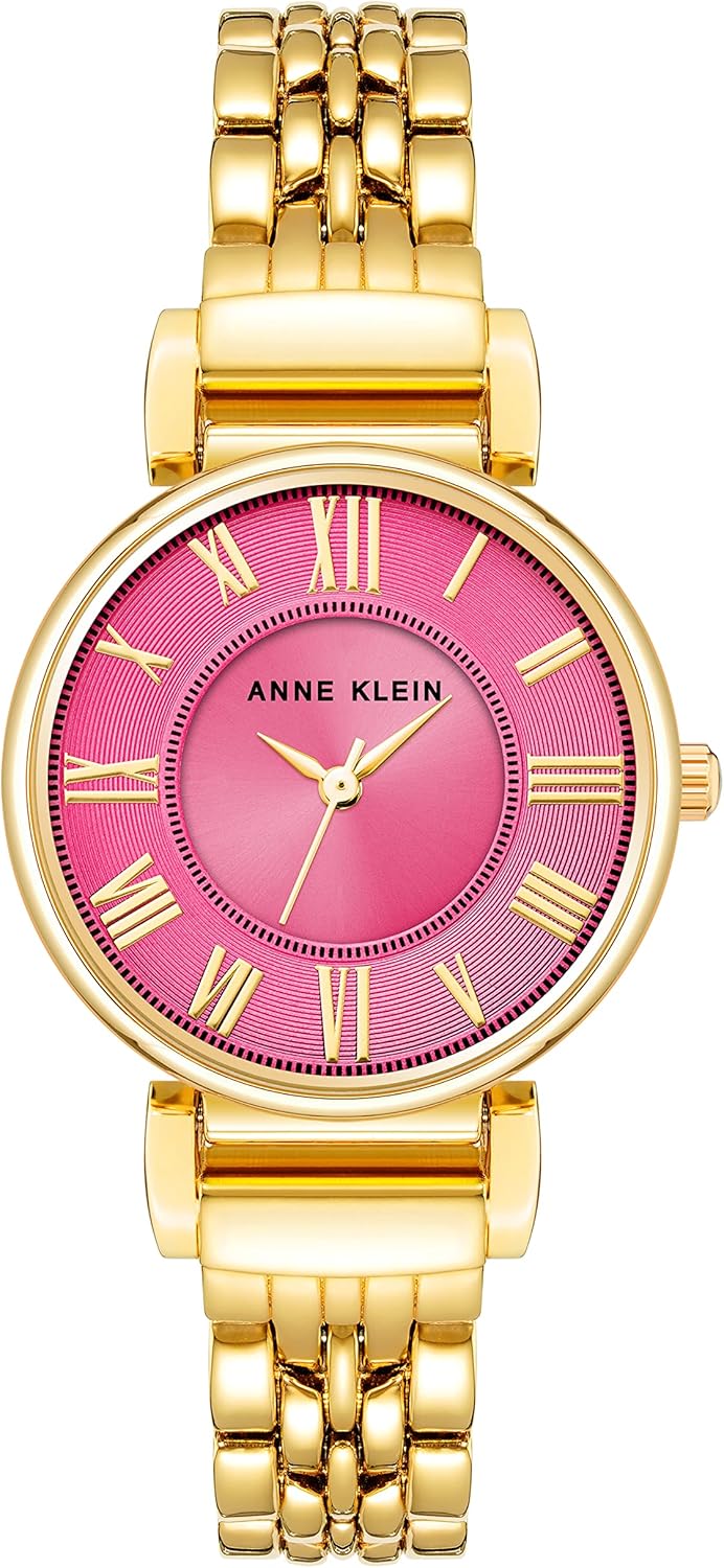 Women's Bracelet Watch - Gold/Hot Pink
