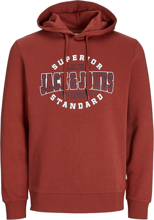 mens LOGO SWEAT HOOD 2 COL 24/25 Sweatshirt (pack of 1) - red ochre