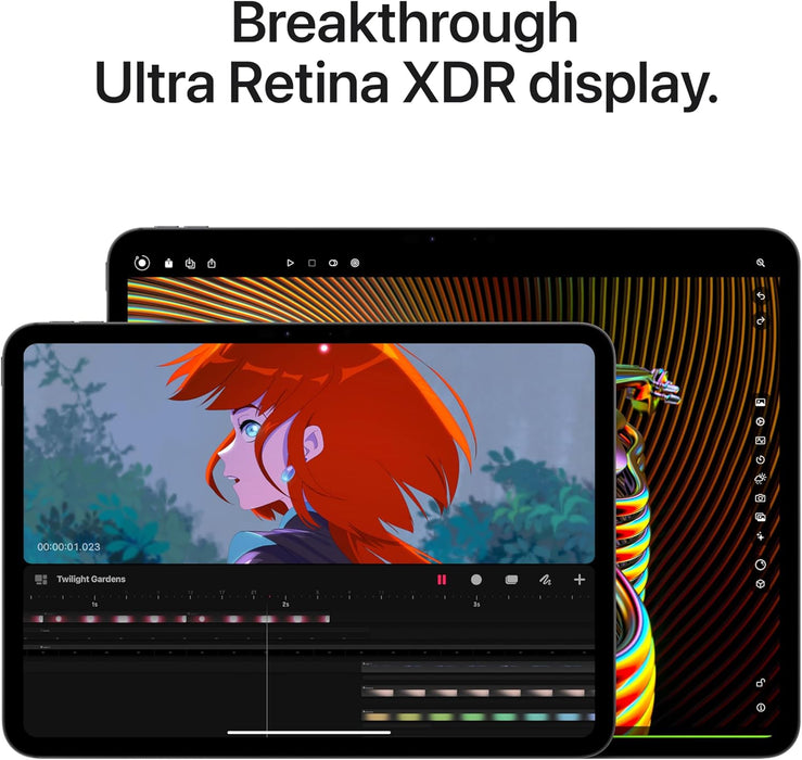 Apple iPad Pro 11-inch (M4): Ultra Retina XDR display, 256GB, Landscape 12MP Front Camera/12MP Back Camera, LiDAR scanner, Wi-Fi 6E, Face ID, All-Day Battery Life, Standard glass - Silver (Renewed)