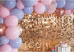 AM ANNA Sequin Wall Panels, 30PCS Shimmer Backdrop Stand, Rainbow Silver Square Decoration for Photo Backdrops, Party, Anniversary, Engagement