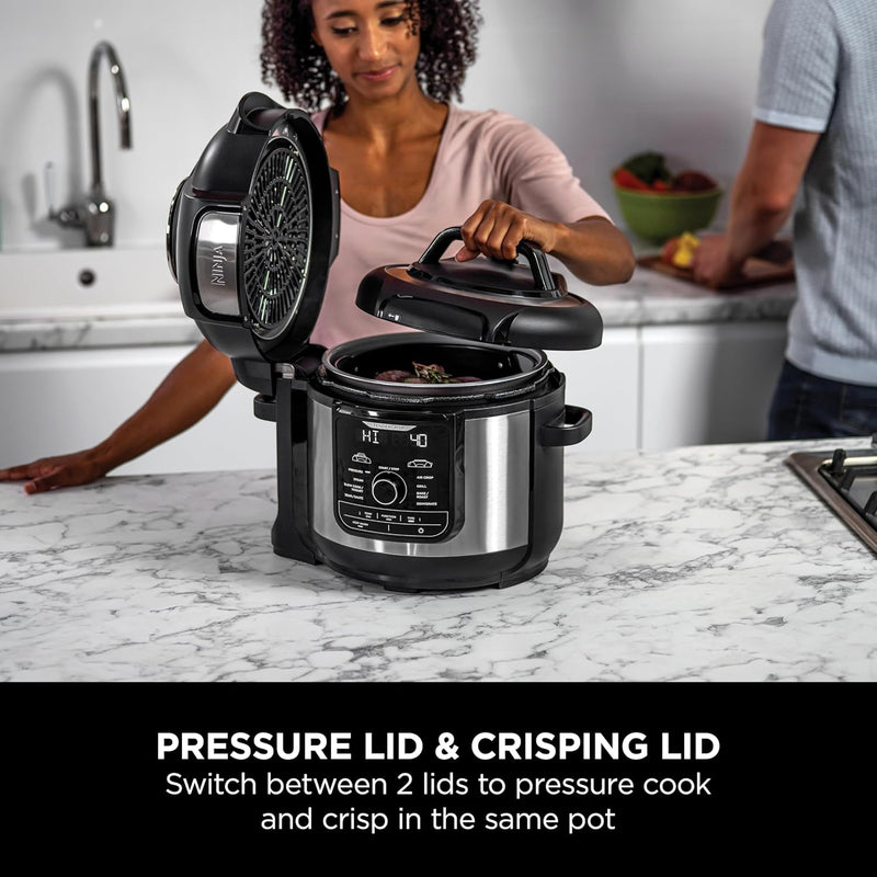 Foodi Ultimate 9-In-1 Multi Cooker With Crisping, Keep Warm Setting, One Pot Meals, 1760 Watts, 7.5 Litre Capacity, Recipie Guide, Black, OP500ME, 2 Years Warranty