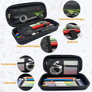 Pencil Case, EVA Pencil Case, Hard Shell with 2 Layers, Large Capacity, Simple Stationery Pouch for Students and Workers with Hand Strap