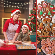 NESLIN 24Pcs Christmas Cookie Cutter, Xmas Biscuit Cutter Mold DIY Stainless Steel Cookie Cutter Large with Gingerbread Man, Tree, Angel & More Baking Molds Cake Pastry Cutter Holiday Party Supplies