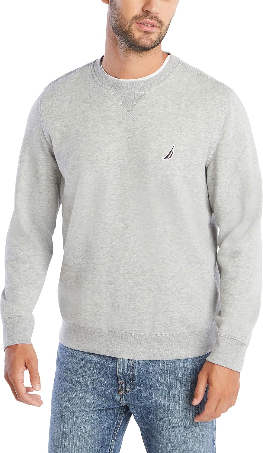Nautica mens Basic Crew Neck Fleece Sweatshirt Basic Crew Neck Fleece Sweatshirt – image 8