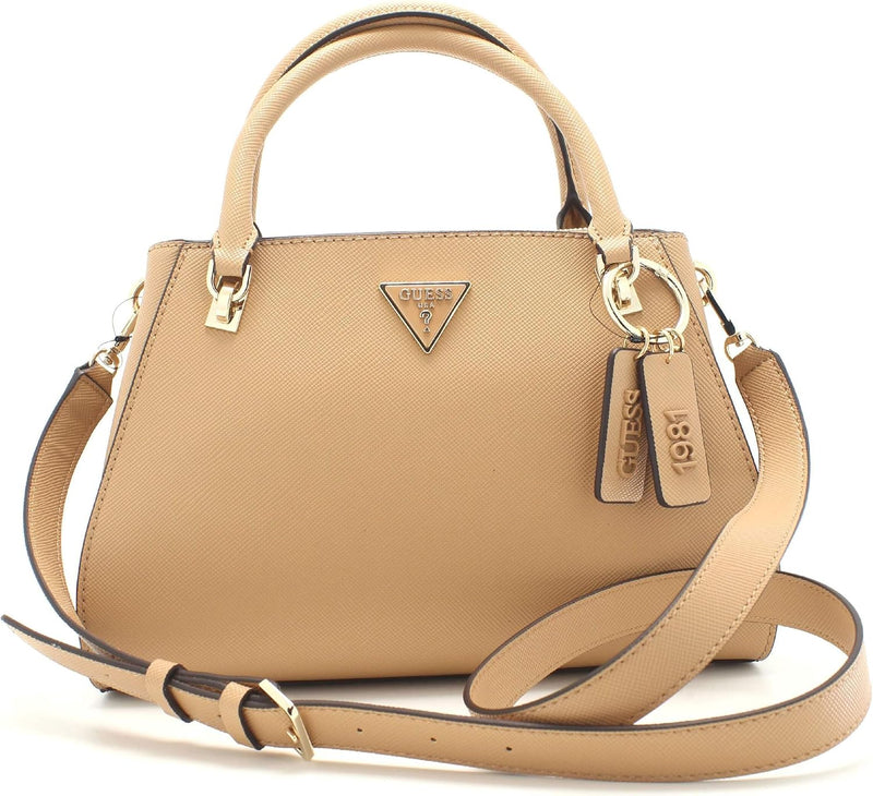 Womens Noelle Luxury Satchel Handbag - Beige/Taupe
