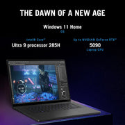 ROG Zephyrus G16 GU605CX-QR111W CORE ULTRA 9/64GB/2TB PCIE G4 SSD/NVIDIA RTX5090/WIN11 HOME/16.0/ENG-ARB KBD/GRAY