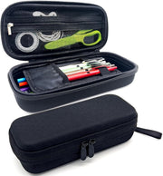 Pencil Case, EVA Pencil Case, Hard Shell with 2 Layers, Large Capacity, Simple Stationery Pouch for Students and Workers with Hand Strap