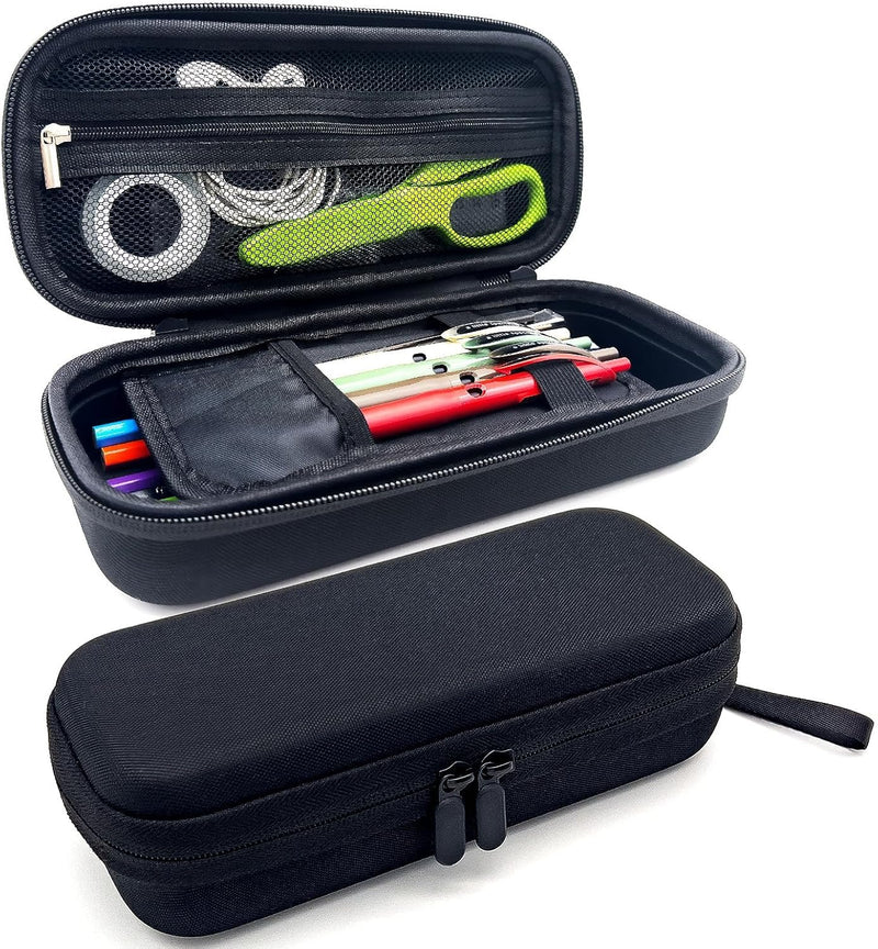 Pencil Case, EVA Pencil Case, Hard Shell with 2 Layers, Large Capacity, Simple Stationery Pouch for Students and Workers with Hand Strap