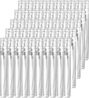 TAME 10ml Mini Fine Mist Spray Bottle,50Pack Transparent Glass Travel Empty Atomiser Spray Bottles with Plastic Lid,Perfume Atomizer, Small Empty Sample Containers, Portable Travel Bottle (50Pack) - 50Pack