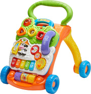VTech First Steps Baby Walker Push Along Walker Baby Toy with Shapes, Sounds, Music, Phrases, Pretend Play and More Suitable for Babies from 6 Months, 1, 2 & 3 Year Olds, Boys & Girls, Orange - Orange