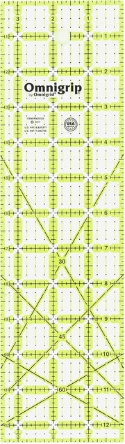 Omnigrid Non-Slip Ruler, 5" Square Sewing and Quilting Supplies - Rectangle 3-Â½" x 12-Â½"