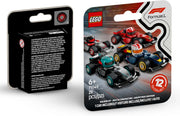 LEGO Minifigures F1 Collectible Race Cars Toys - Get 1 of 12 Mini Car Models with Drivers Helmets & Moving Wheels - Formula 1 Teams incl. Ferrari, Mercedes, McLaren, Red Bull - Mystery Box - 71049