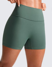 CRZ YOGA Womens Butterlift High Waist Scrunch Butt Biker Shorts 4 Inches - No Front Seam Workout Yoga Gym Booty Shorts