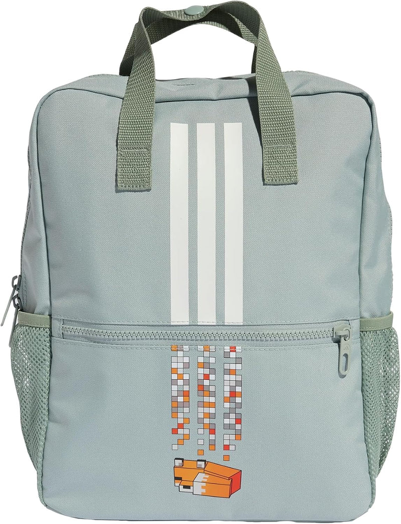 MINECRAFT KIDS BACKPACK, Recycled Polyester, Green - WOSA/WHITE