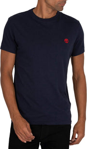 Mens Ss Dunstan River Jersey Crew Slim T-Shirt - BLUE