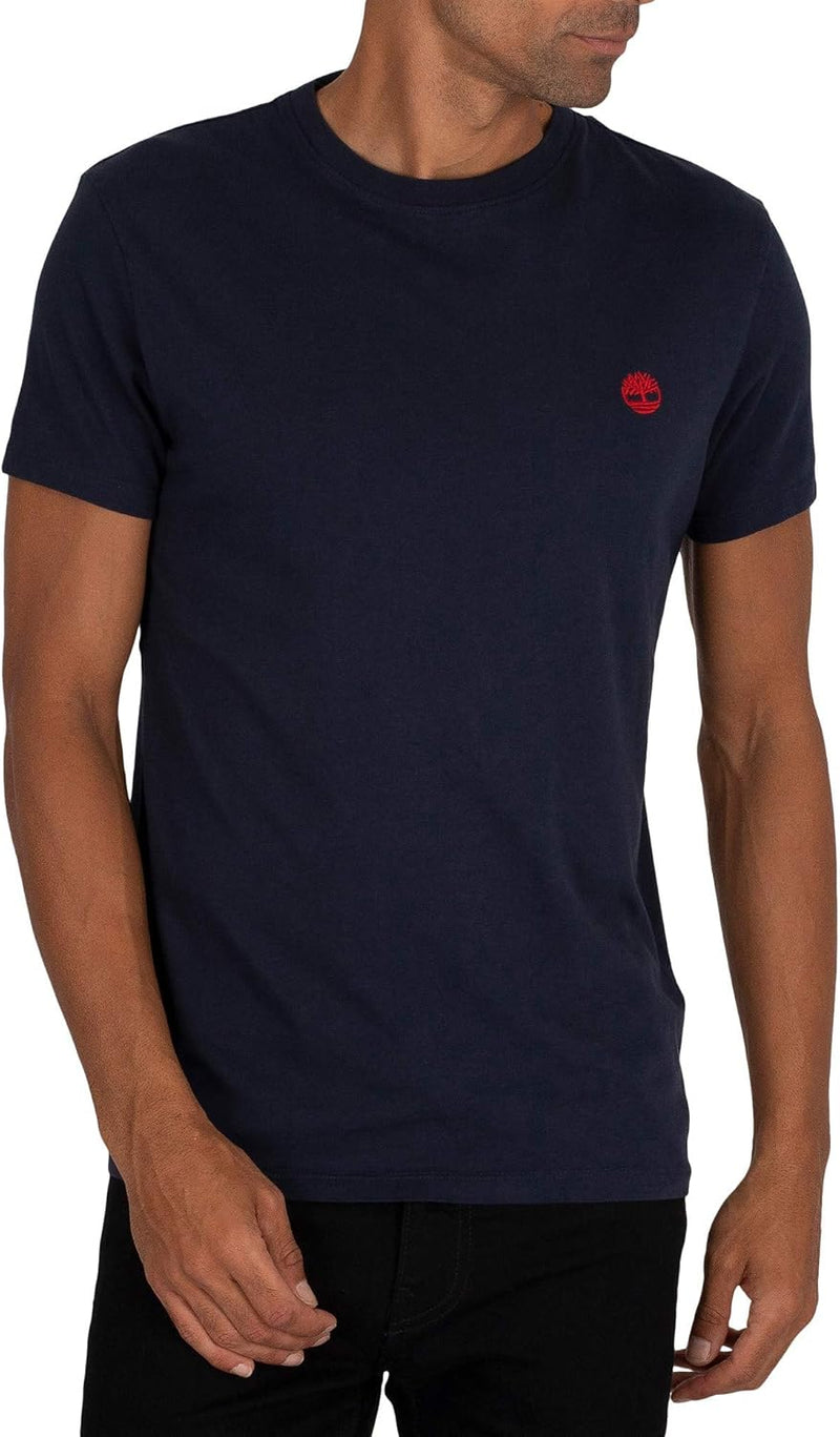 Mens Ss Dunstan River Jersey Crew Slim T-Shirt - BLUE