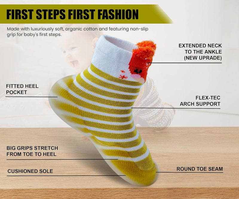 Dookeh Baby Sock Shoes Boys Girls First Walking Shoes Non-Slip Slippers Soft Sole Sneakers Toddler Infant Babygirl