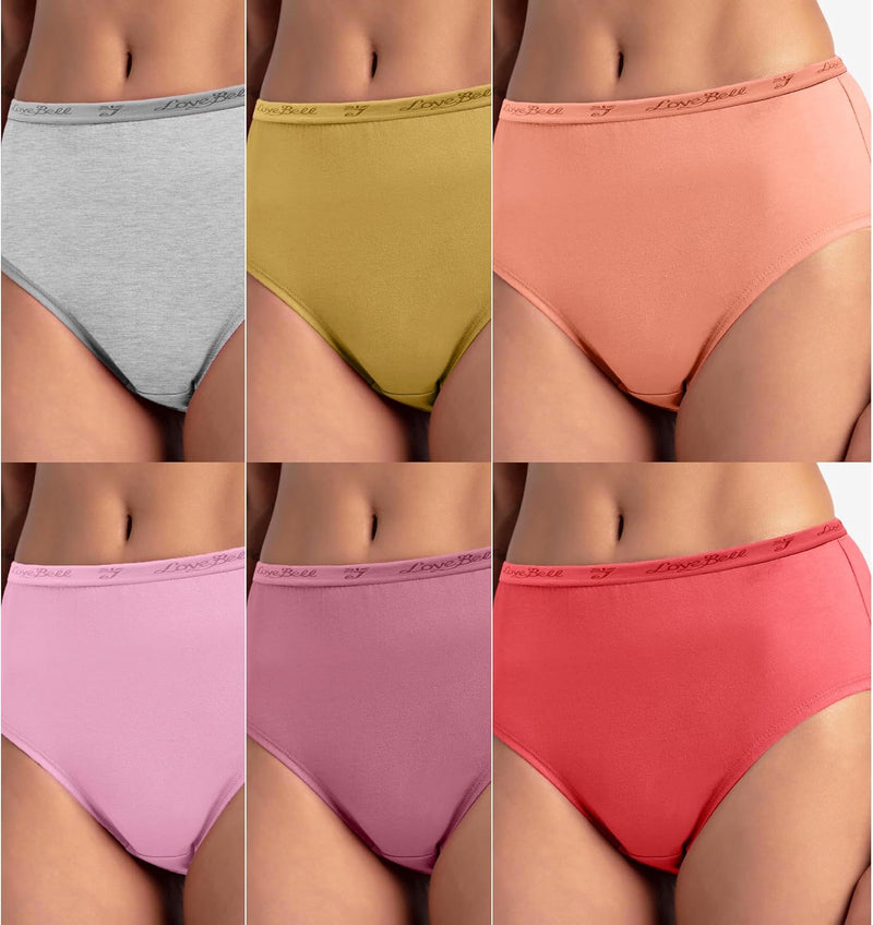 Premium Cotton Four-way stretch Panties - MULTIPACK - Regular and Plus Sizes - Classic Briefs for Women