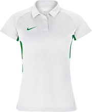 Womens Hokey Polos - White / Pine Green