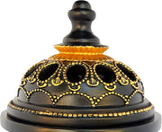 AM Charcoal Incense Burner - Bakhoor Burner, Oud Frankincense Resin Burner - for Office & Home Decor - Lavish 4 Pillar Black