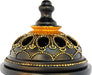 AM Charcoal Incense Burner - Bakhoor Burner, Oud Frankincense Resin Burner - for Office & Home Decor - Lavish 4 Pillar Black