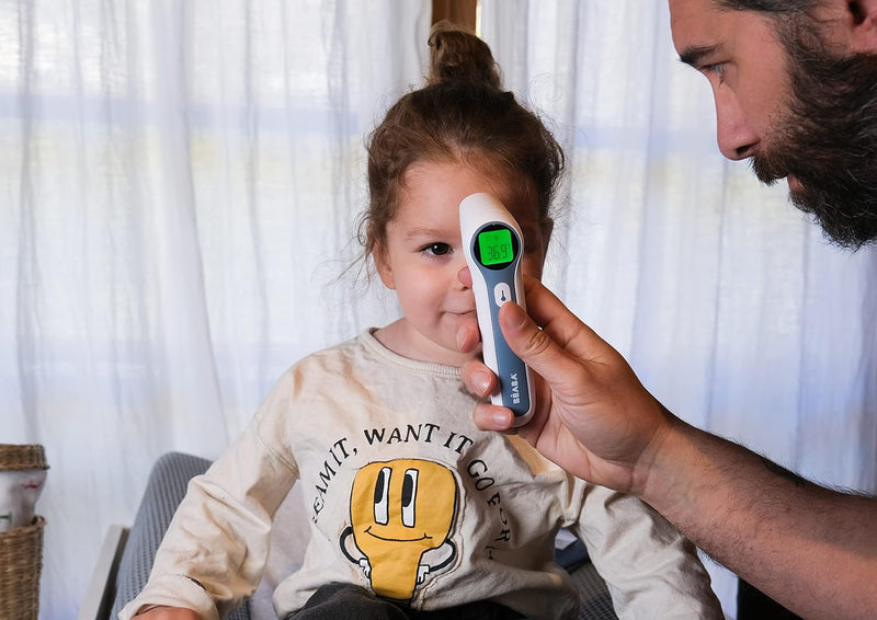 Béaba - Infrared Thermometer - For Adults, Childrens And Baby - 3 In 1 : Forehead, Ear And Environment Mode - Digital - Super Fast - Contactless Temperature Gun - Thermospeed