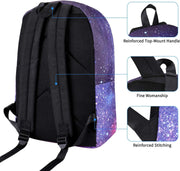 Casual Backpack SchoolBag for Girls Kids Boys Teenagers Galaxy Star Waterproof With Pencil Case High Capacity 14 in Laptop Travel Bag