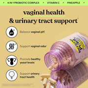 Purr l Probiotics for Women - Promotes pH Balance, Healthy l Odor & Urinary Tract Health w/Lactobacillus Blend, Clinically Tested Strains, Pineapple & Vitamin C - 60 Veggie Capsules