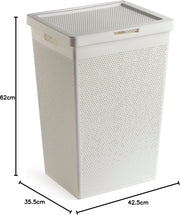 TATAY LAUNDARY HAMPER 40L BOHAL SKY WHITE, MADE IN SPAIN