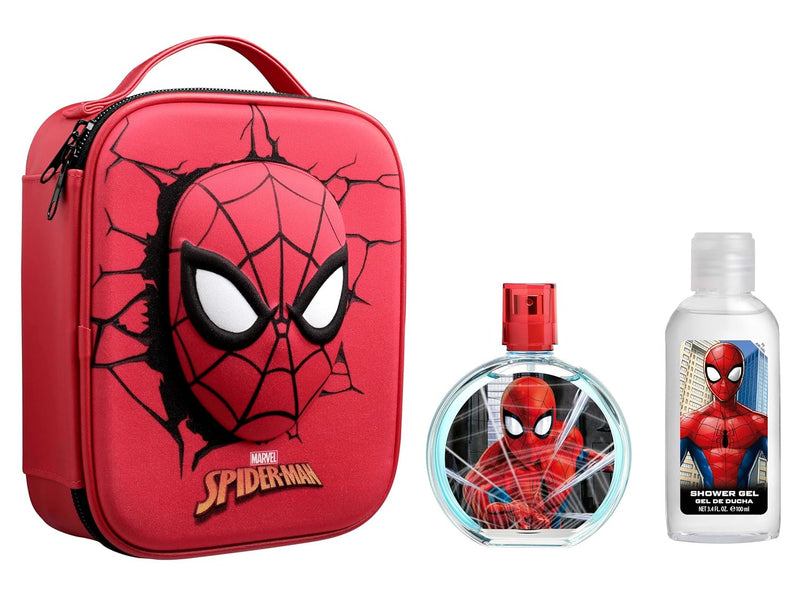 Marvel Air-Val Spider-Man Toiletry Bag For Children - Eau De Toilette Perfume, 100 ML + Shower Gel, 60 ML
