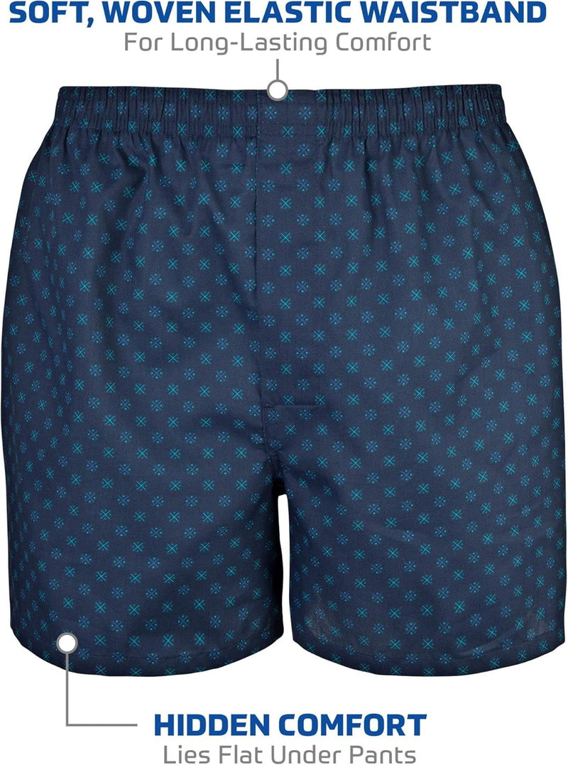 Gildan Men's Woven Boxer Underwear Multipack (Pattern May Vary)(Assorted)