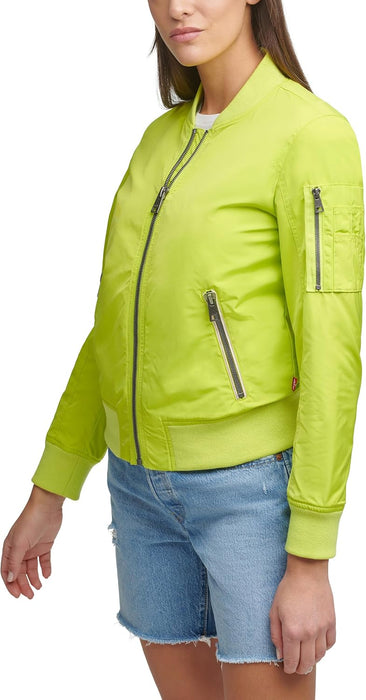 Levi's Women's Women's poly bomber jacket with contrast zipper pockets Jacket