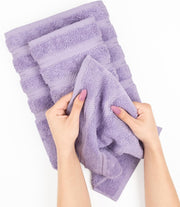 American Soft Linen GMSD 6-Piece 100% Turkish Genuine Cotton Premium & Luxury Towel Set for Bathroom & Kitchen, 2 Bath Towels, 2 Hand Towels & 2 Washcloths [Worth $72.95] - Rockridge Grey
