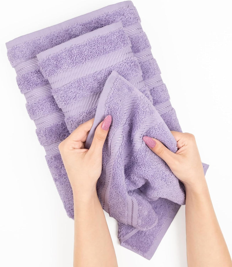 American Soft Linen GMSD 6-Piece 100% Turkish Genuine Cotton Premium & Luxury Towel Set for Bathroom & Kitchen, 2 Bath Towels, 2 Hand Towels & 2 Washcloths [Worth $72.95] - Rockridge Grey