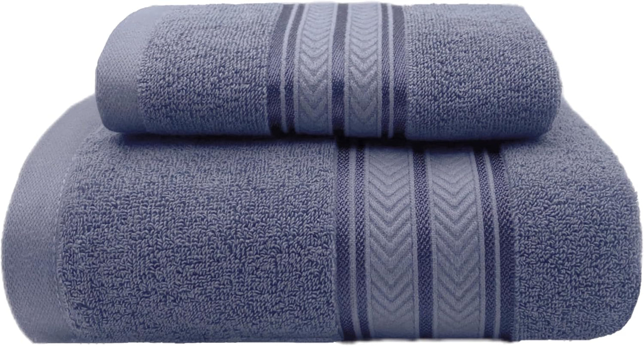 4 Pcs Pure Cotton Bath Towels Set70x140cm 2pcs 35x75cm 2pcs Soft AbsorbentQuick Drying Hotel Bathroom Travel Family SPA Dormitory and Home use Towels (Beige+Brown)