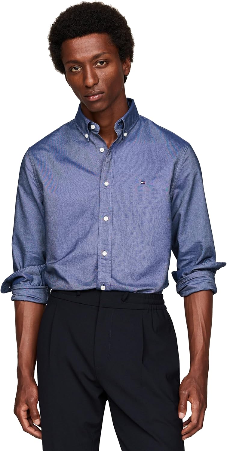 Mens Long Sleeve Oxford Shirts in Regular Fit, Men's Button Down Shirts, Also Available in Big and Tall - Desert Sky