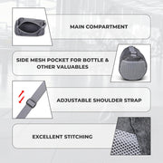 NIVIA Basic Duffle Polyester Bag/Gym Bags/Adjustable Shoulder Bag for Men/Duffle Gym Bags for Men (Grey)