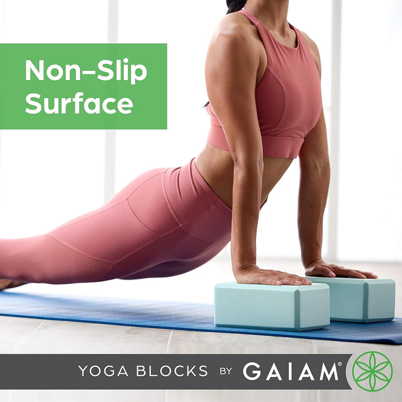 Yoga Block - Supportive Latex-Free EVA Foam Soft Non-Slip Surface for Yoga, Pilates, Meditation (Athenian Blush) (05-64086)